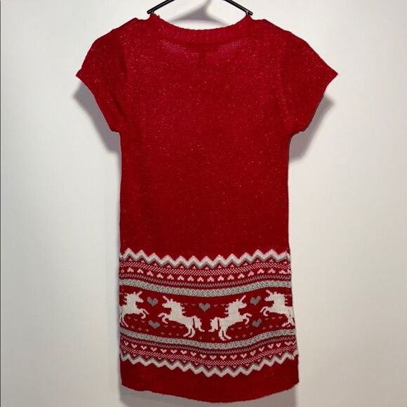 Derek Heart Red Short Sleeve Crew Neck Sweater Dress - Picture 5 of 7